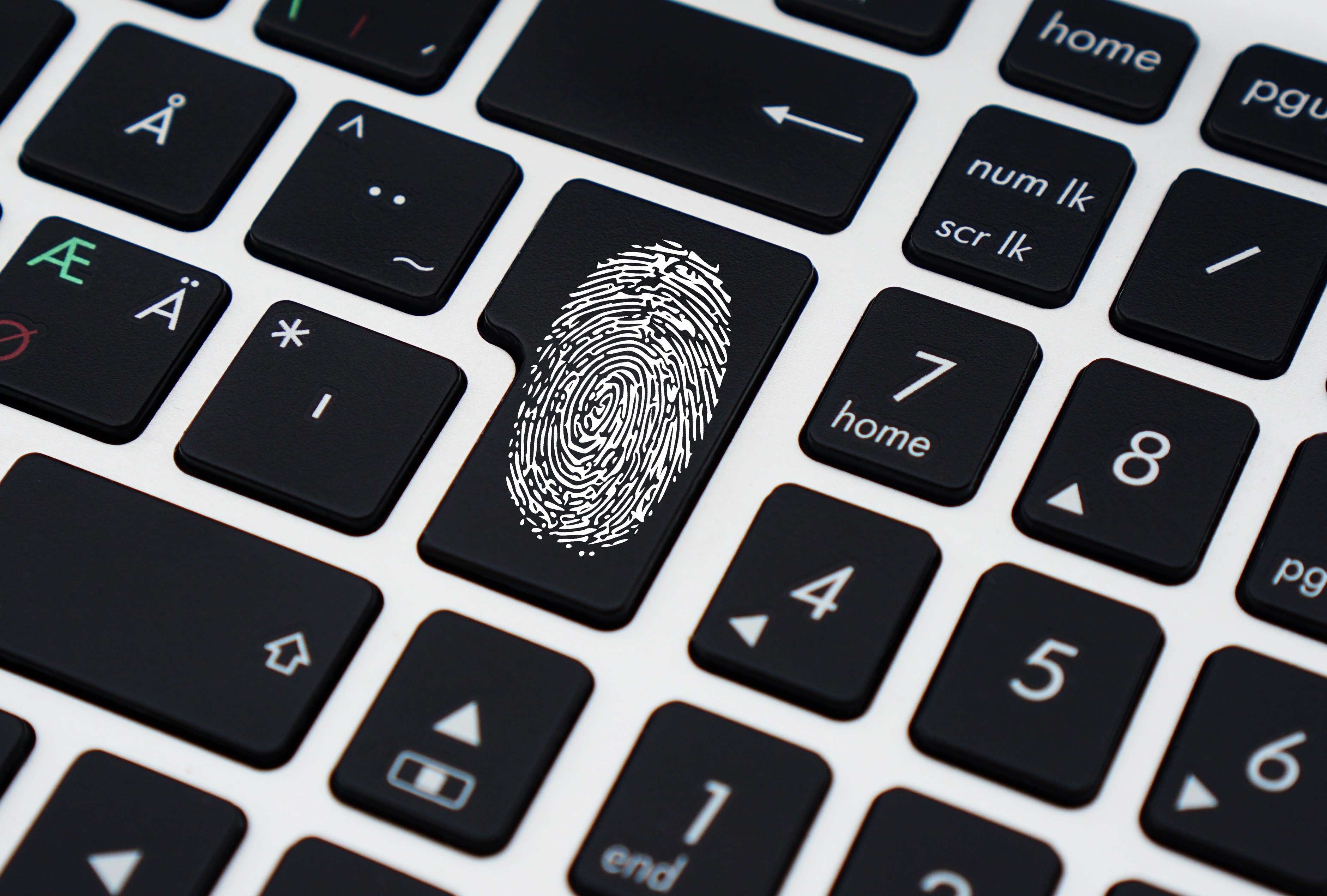 Fingerprint on keyboard